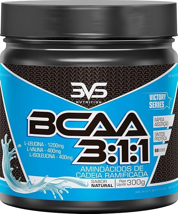 BCAA-300g-Sabor-Natural-1.jpg BCAA 3:1:1 300g Sabor Natural | 3VS Nutrition | Mistura instantânea - Imagem 1