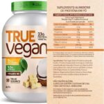 True Source True Vegan Proteína Vegetal - 837G Chocolate Branco Com Coco - Imagem 2