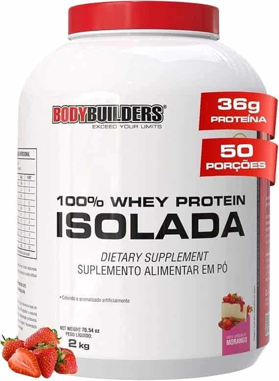Whey-Protein-100-Isolada-Morango-2kg-Bodybuilders-1.jpg Whey Protein 100% Isolada Morango 2kg - Bodybuilders - Imagem 1